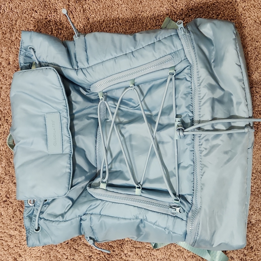 Blogilates Blue Ultimate Backpack w/ Bottom Shoe Compartment Holds Yoga Mat